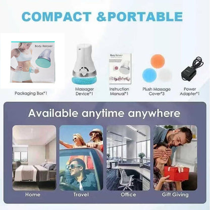 Mastrek Electric Body Massager - Handheld with Rotating Massage Heads