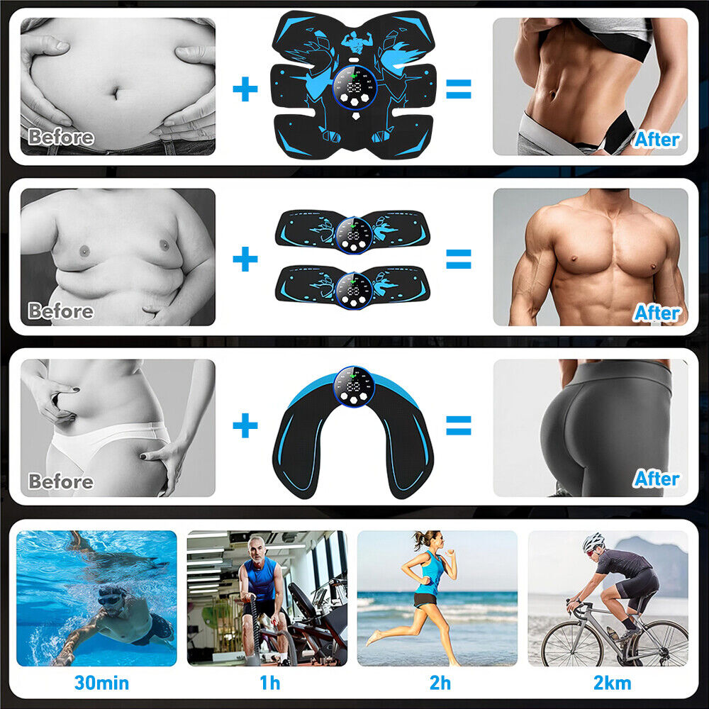 Mastrek EMS Abdominal Trainer - Electric Muscle Stimulation Belt for Abs