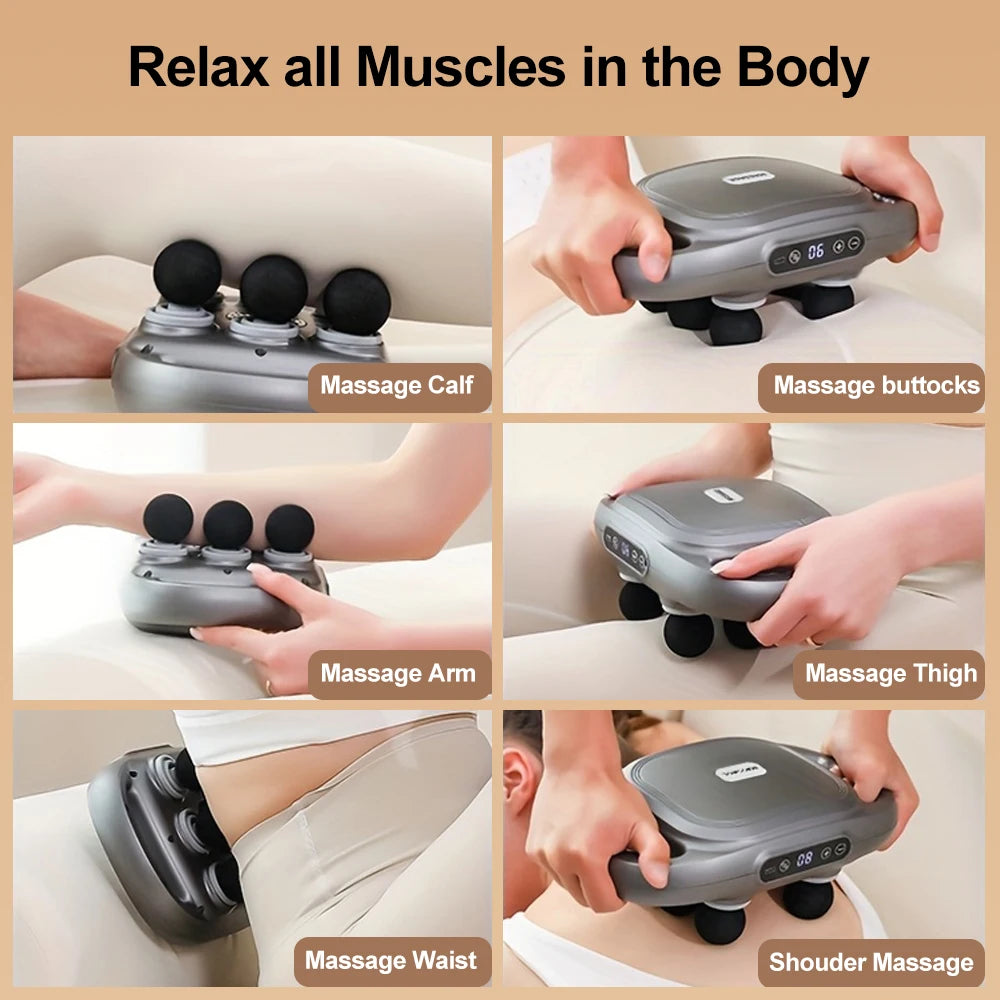 Mastrek Massage Gun - 6 Interchangeable Heads for Deep Tissue Massage