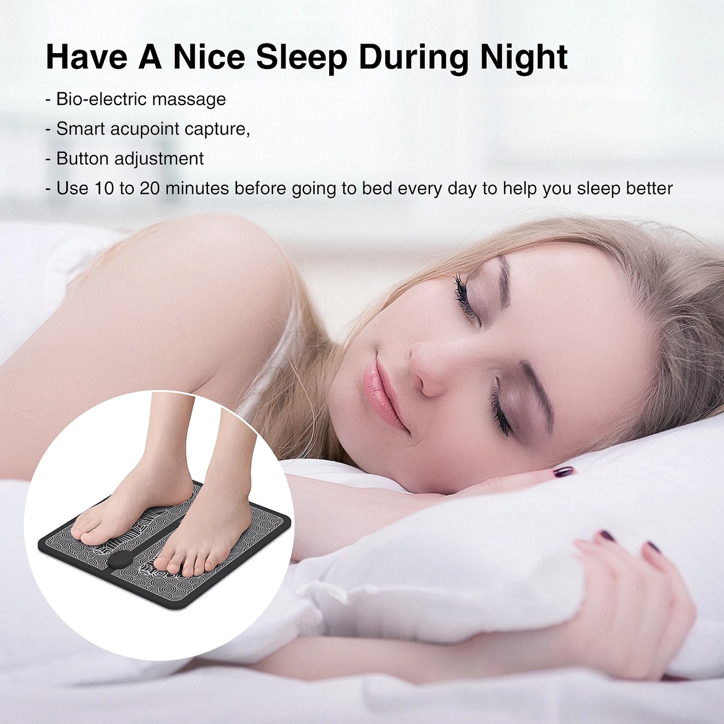 Mastrek EMS Foot Massager Mat - Electric Muscle Stimulation for Feet & Circulation