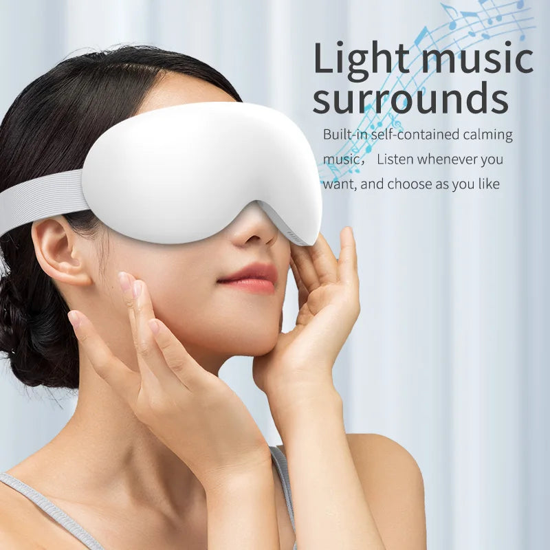 Vibration Heated Eye Massager Mask – Bluetooth Therapy UK