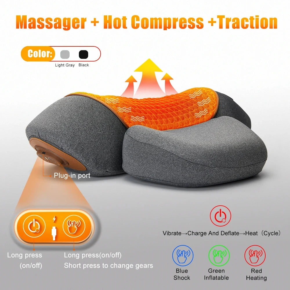 Neck Pillow Massager – Shiatsu Kneading Memory Foam UK
