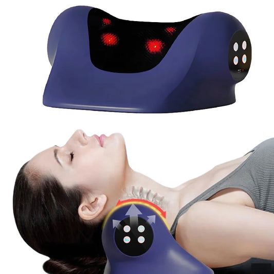 C-curve infrared neck and foot massager