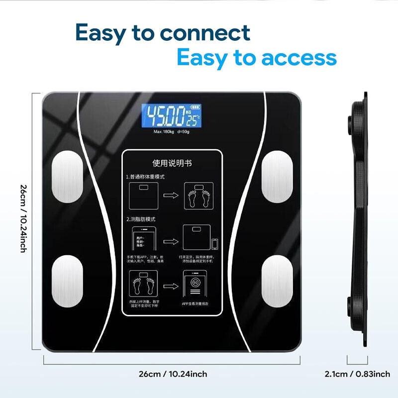 Mastrek Smart Body Fat Scale - Digital Bathroom Scale with App Connectivity