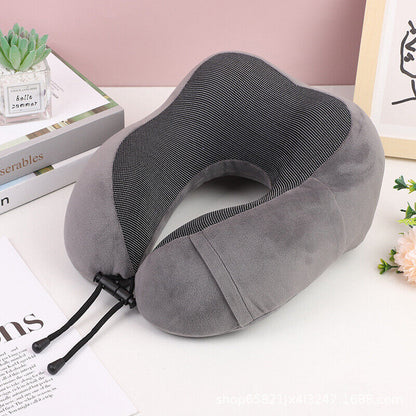 Mastrek Memory Foam Travel Pillow - Neck Support Cushion for Travel