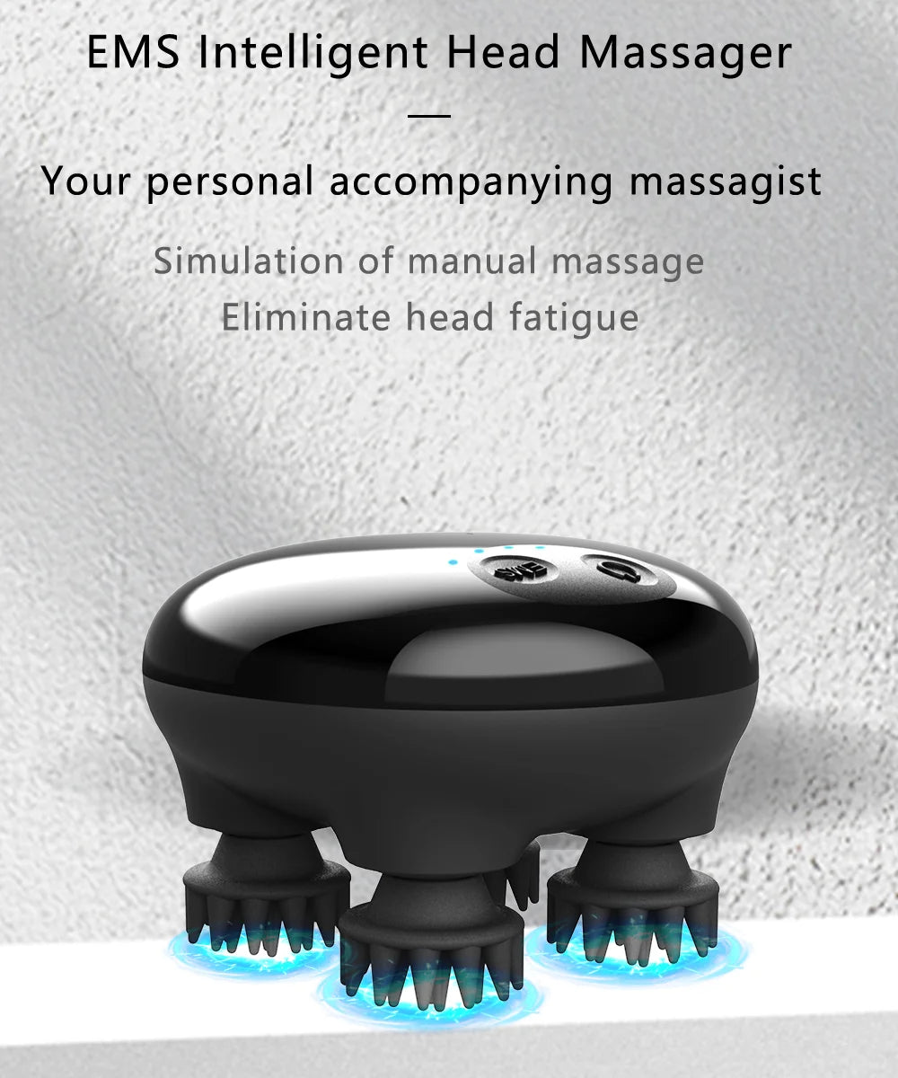 EMS scalp massager for hair growth and stimulation