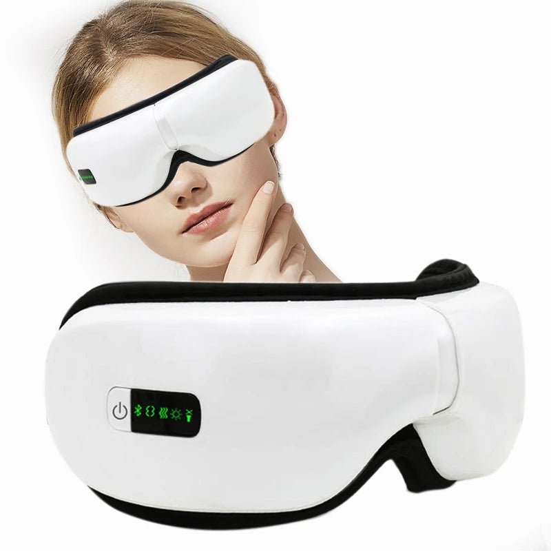 Heated Bluetooth eye massager mask for relaxation