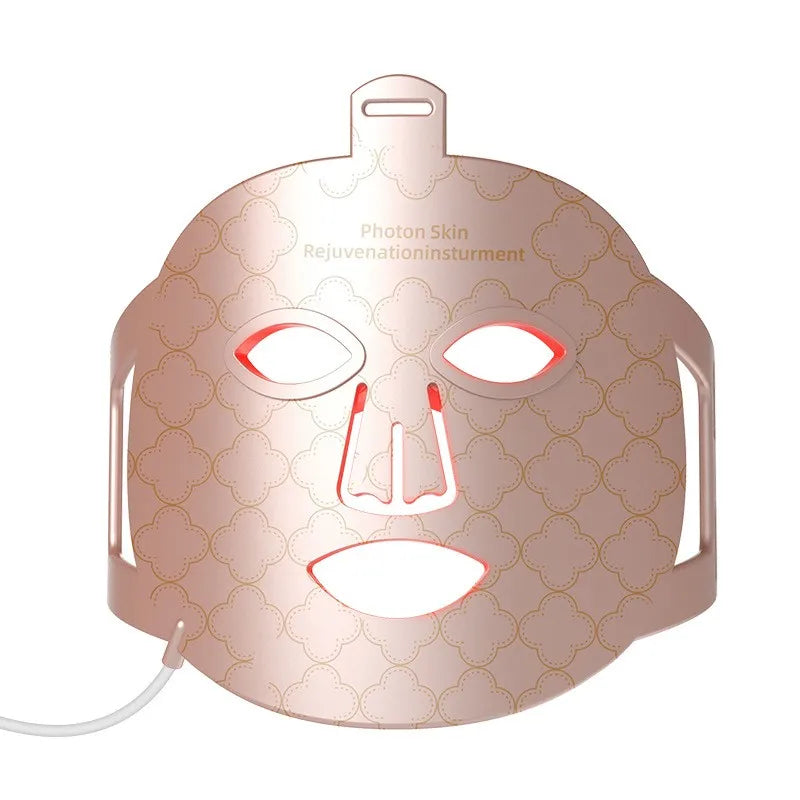 LED face mask with photon light therapy for anti-aging and acne treatment