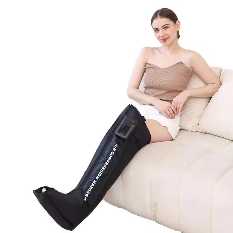 Pressotherapy leg massager with medical-grade air compression for circulation and recovery